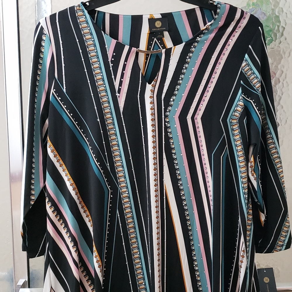 NWT JM Collections Blouse; Large; 3/4 Sleeves $50